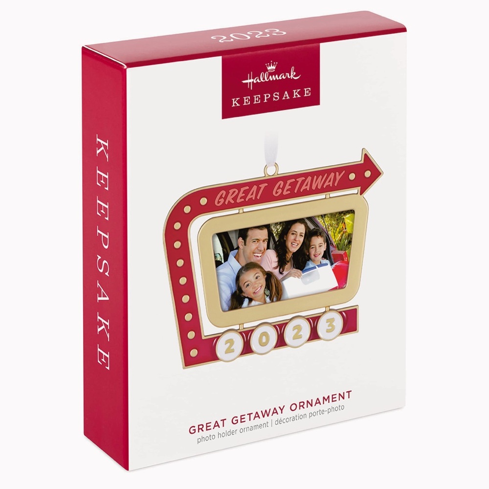 Hallmark Keepsake 2023 Great Getaway Ornament Metal Family Picture Frame NWT